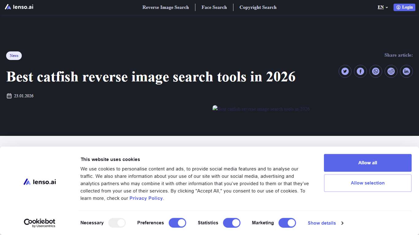 Best catfish reverse image search tools in 2026